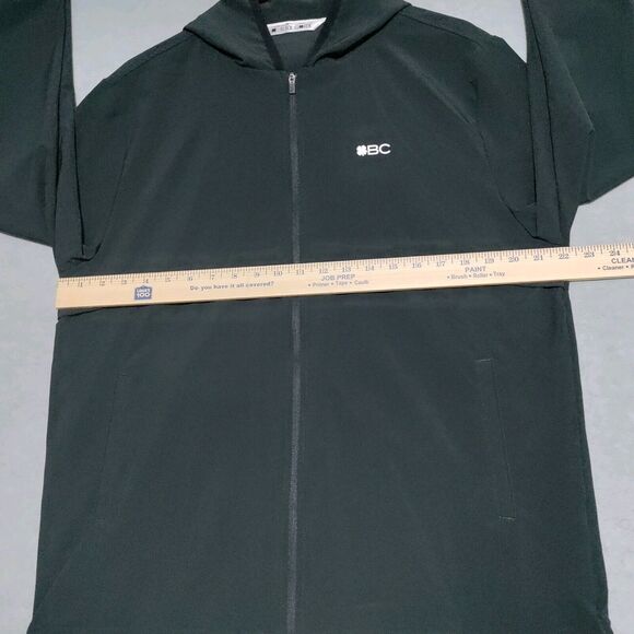Black Clover Hooded Jacket Mens MEDIUM Black Full Zip TOP GOLF Logo Embroidered - Picture 13 of 16